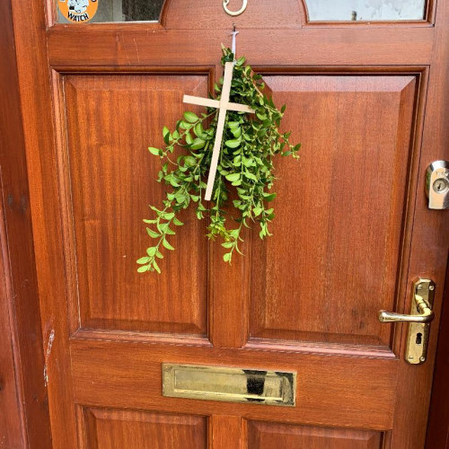 Easter Cross on Rector's Door